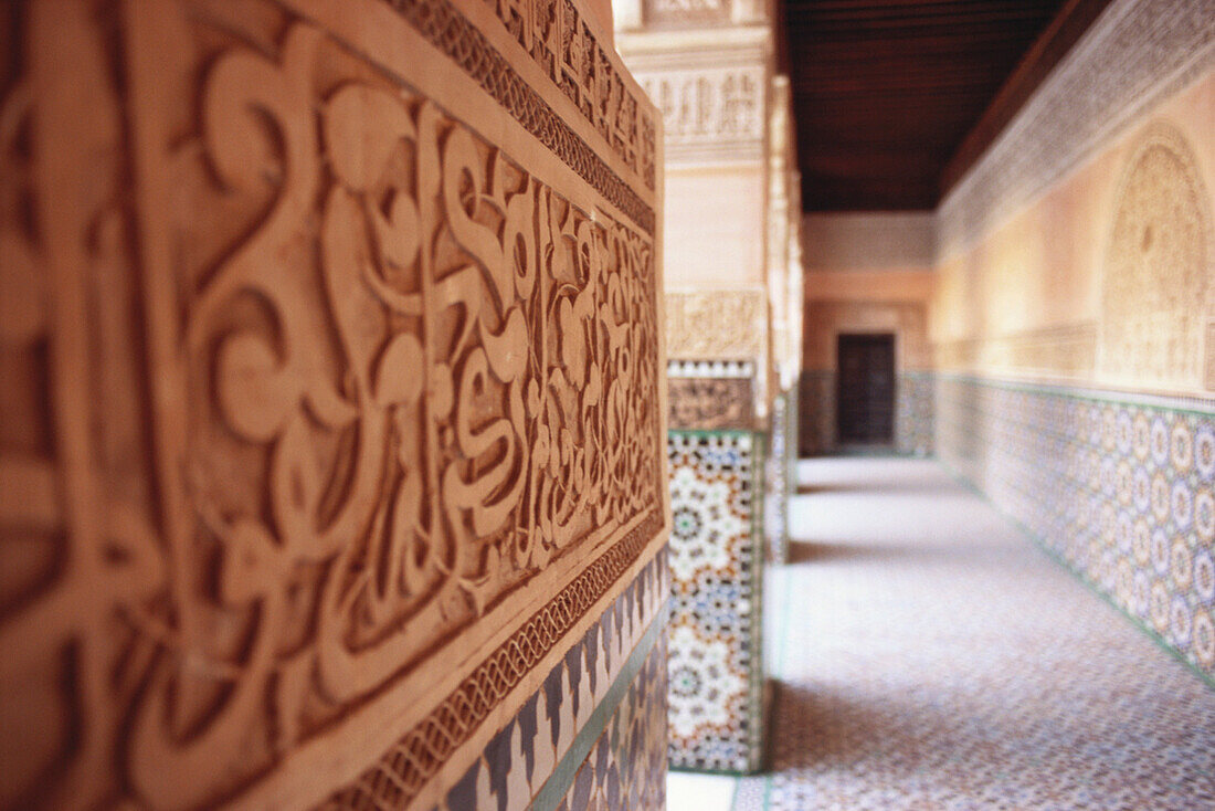 Islamic college, Ben Youssef Madrassa, Marrakech, Marocco, Africa