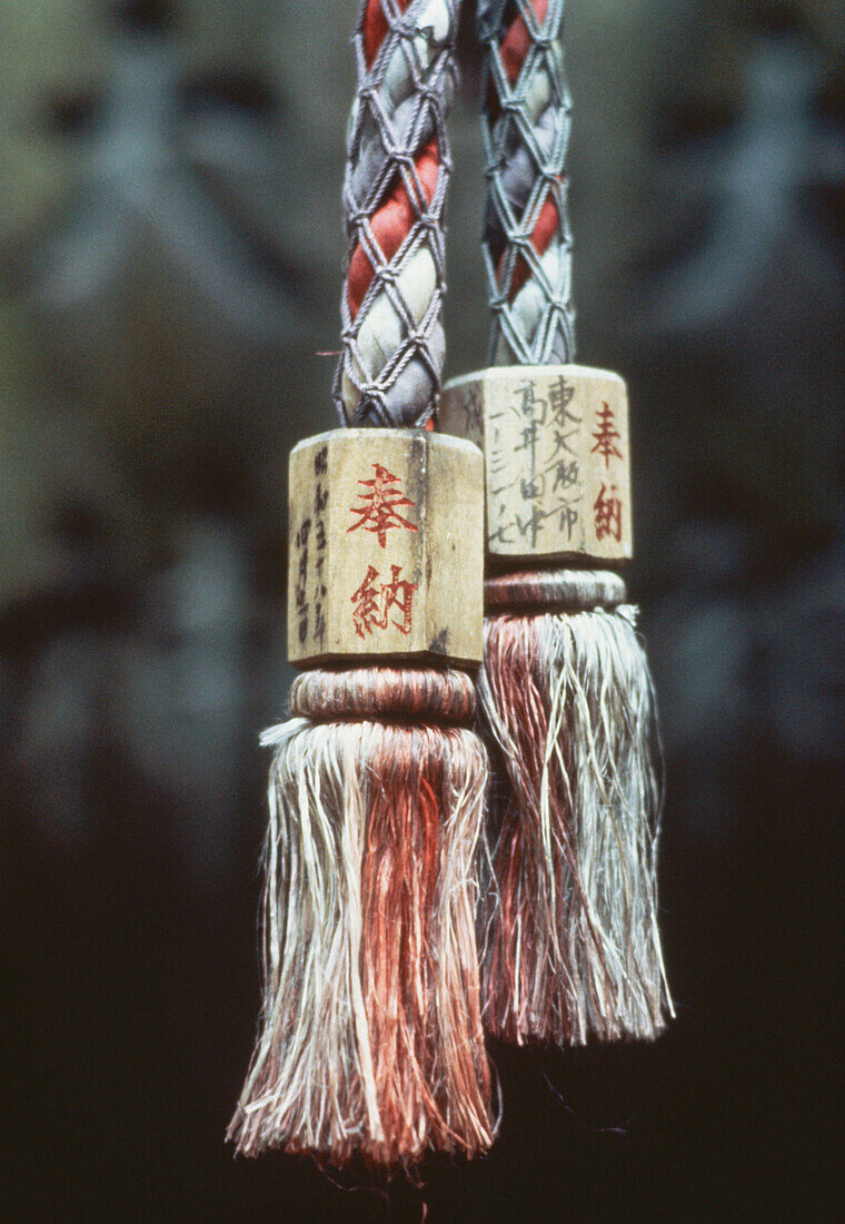 Ropes hung up at a temple, Japan