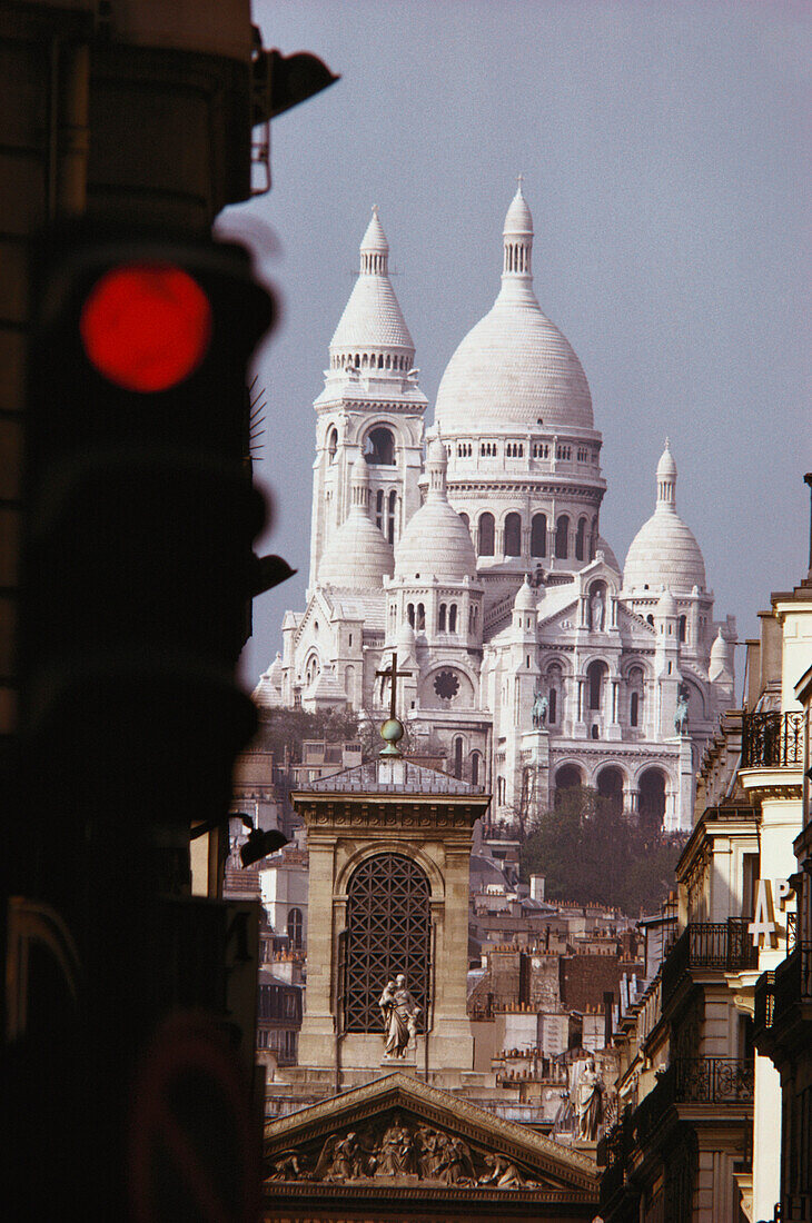 View of the Catholic basilica, Sacre-Coeur, Paris, France