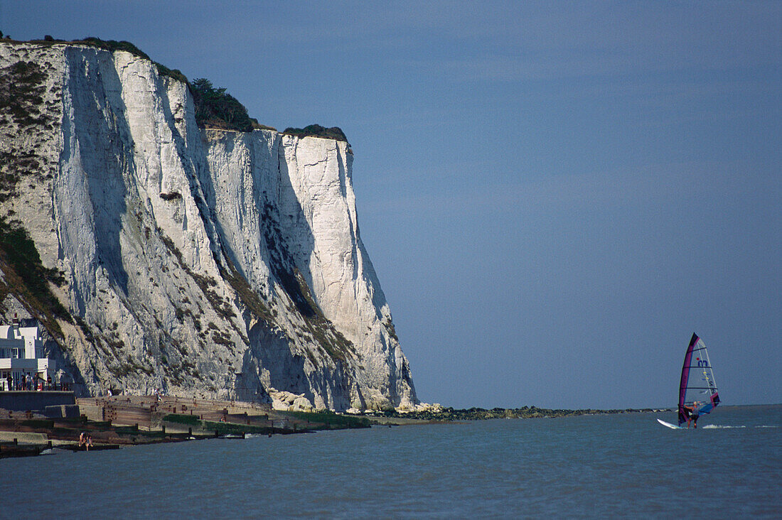 Kalksteinfelsen, White Cliffs von Dover, Kent, England