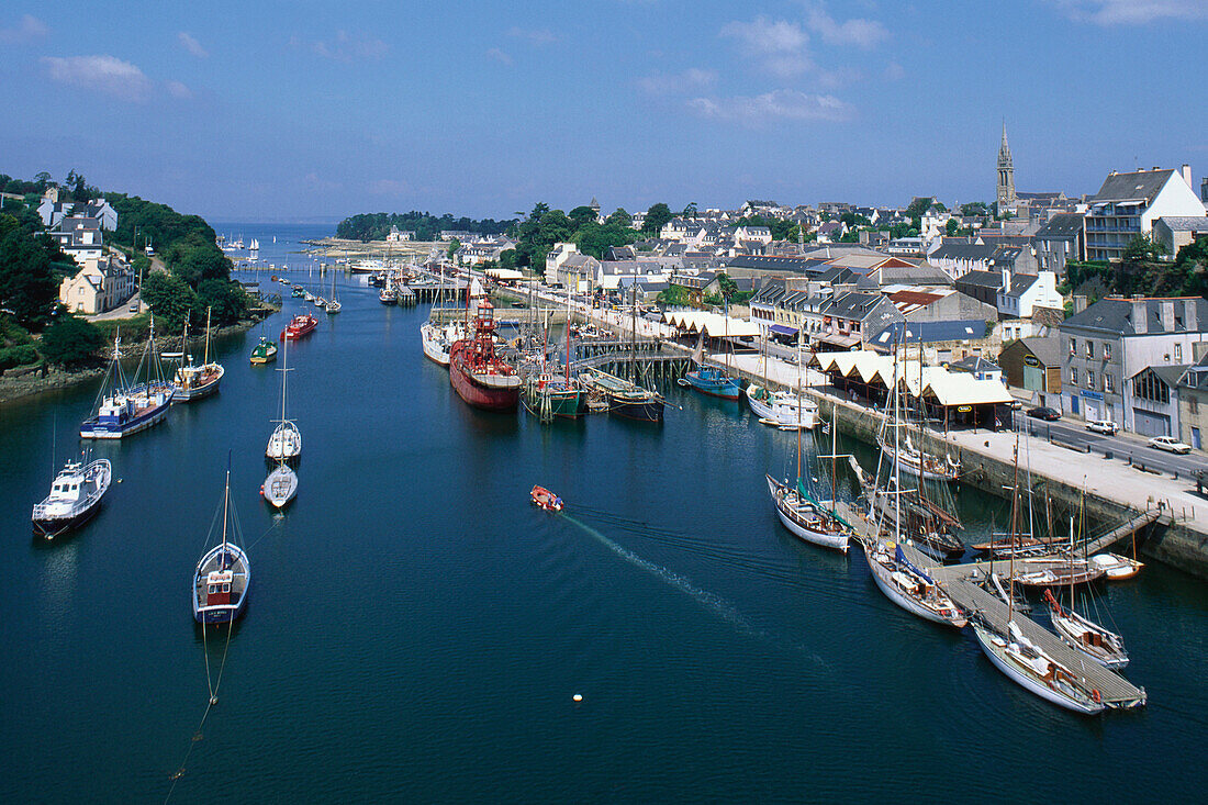 The ship museum and harbour at Douamenez, Brittany, France
