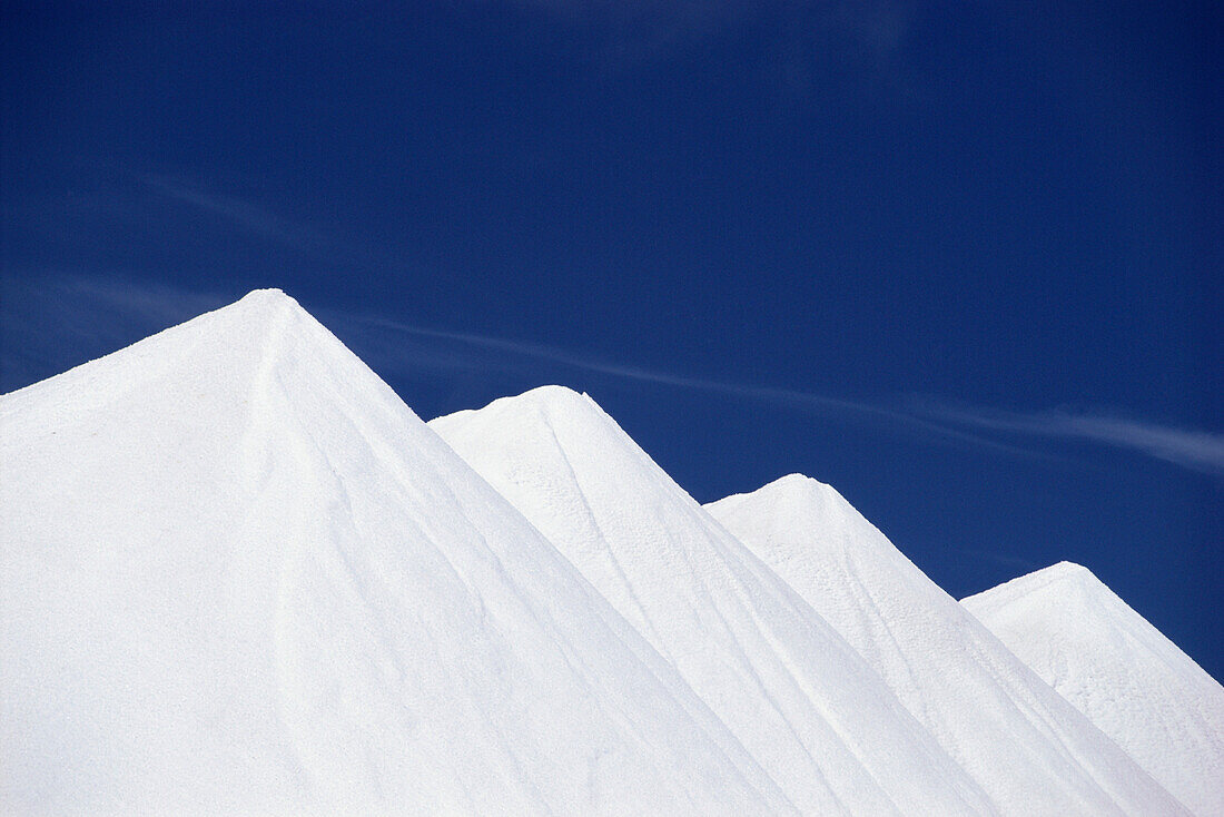 Salt mountains, Salt Crystallisation Plant Akzo Nobel, Bonaire, Netherlands Antilles