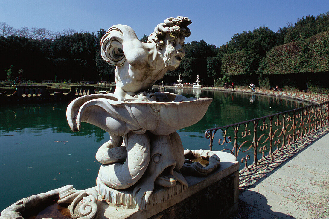Isoloto, Ozeanusbrunnen, Giardino di Boboli, Florenz, Toskana, Italien