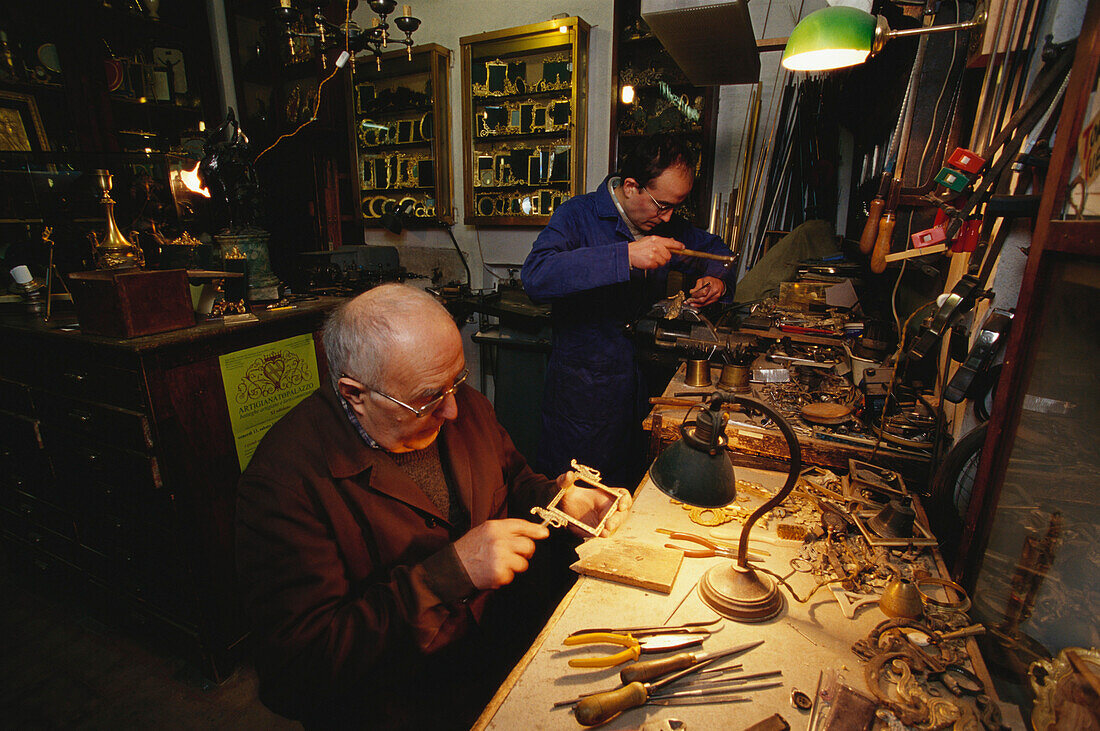 Bianchi Lamberto e Duccio Bronze Werkstatt, Handwerk, Florenz, Toskana, Italien