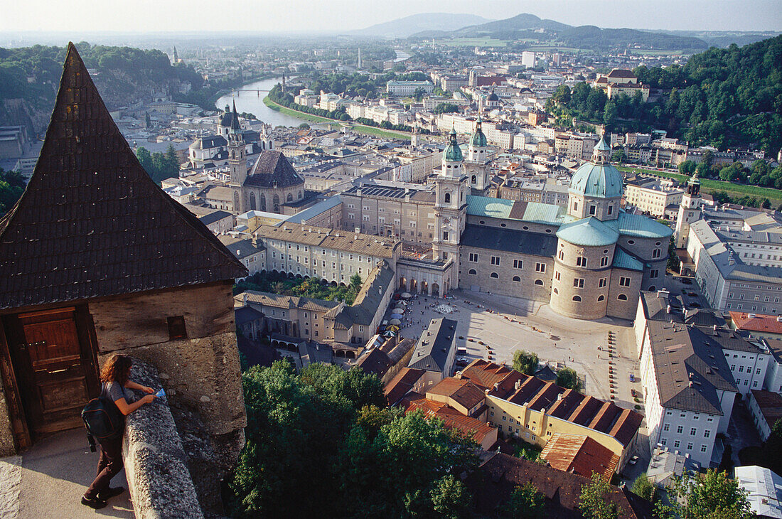 View from Festungberg hill over Salzburg, Salzburg (state), Austria