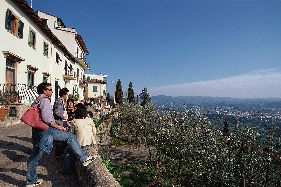 Blick von der Via Panoramica, Fiesole, Toskana, Italien