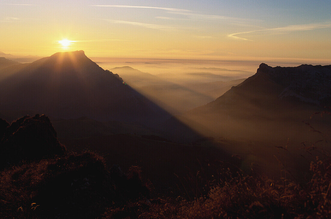 View over the Alps, Bernese Oberland, Interlaken, Canton of Bern, Switzerland