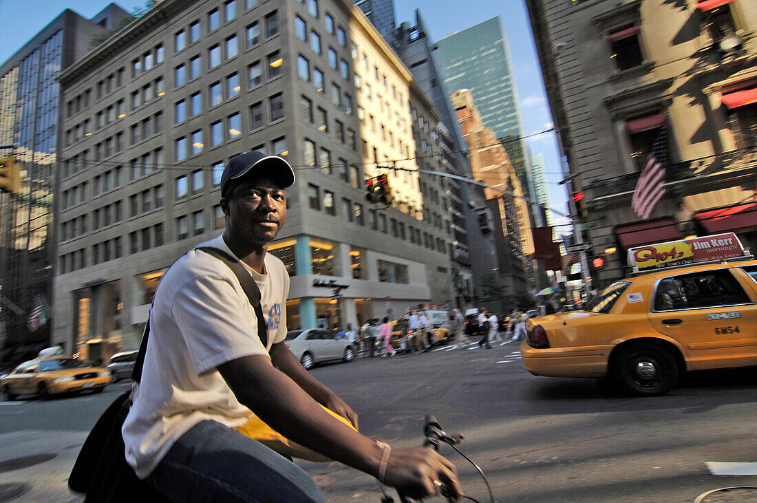 Fahrradkurier, New York City, New York, USA