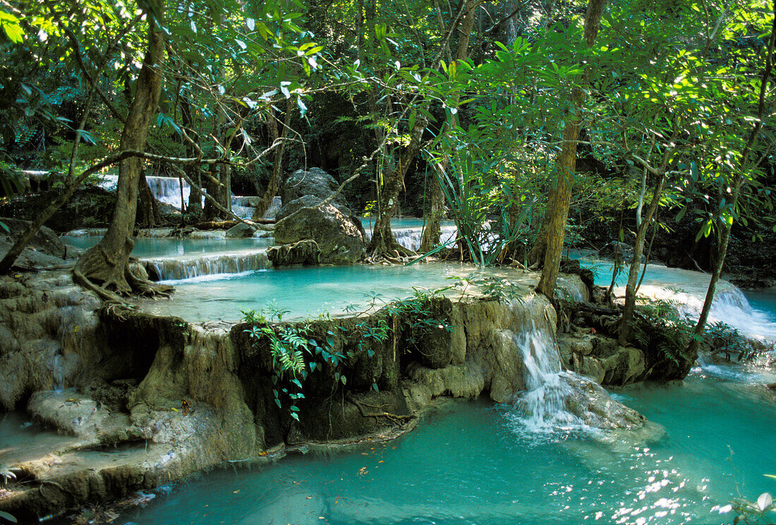 Erawan Waterfalls, Erawan National park, Si Sawat District, Kanchanaburi, Thailand