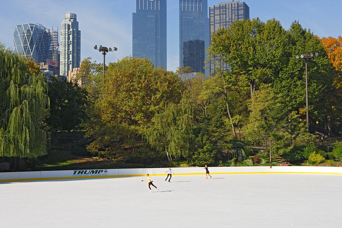 Woolman ice-skating rink at Central Park, Manhattan