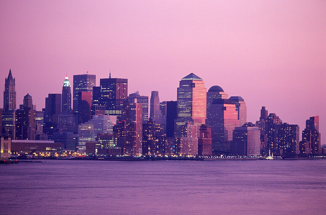 View over Hudson River and Downtown Manhattan. Seen from Stevens University, Hoboken, New Jersey
