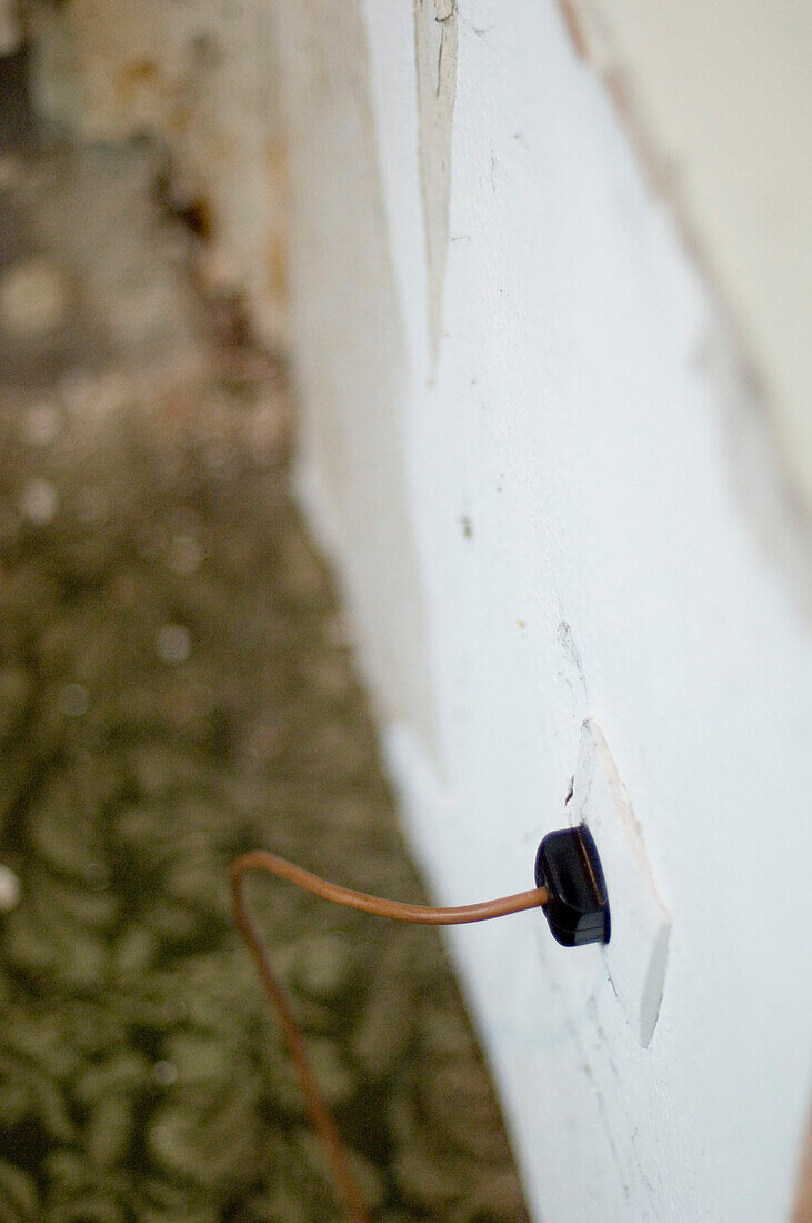 Wall outlet with plug and cable, Hamburg, Germany