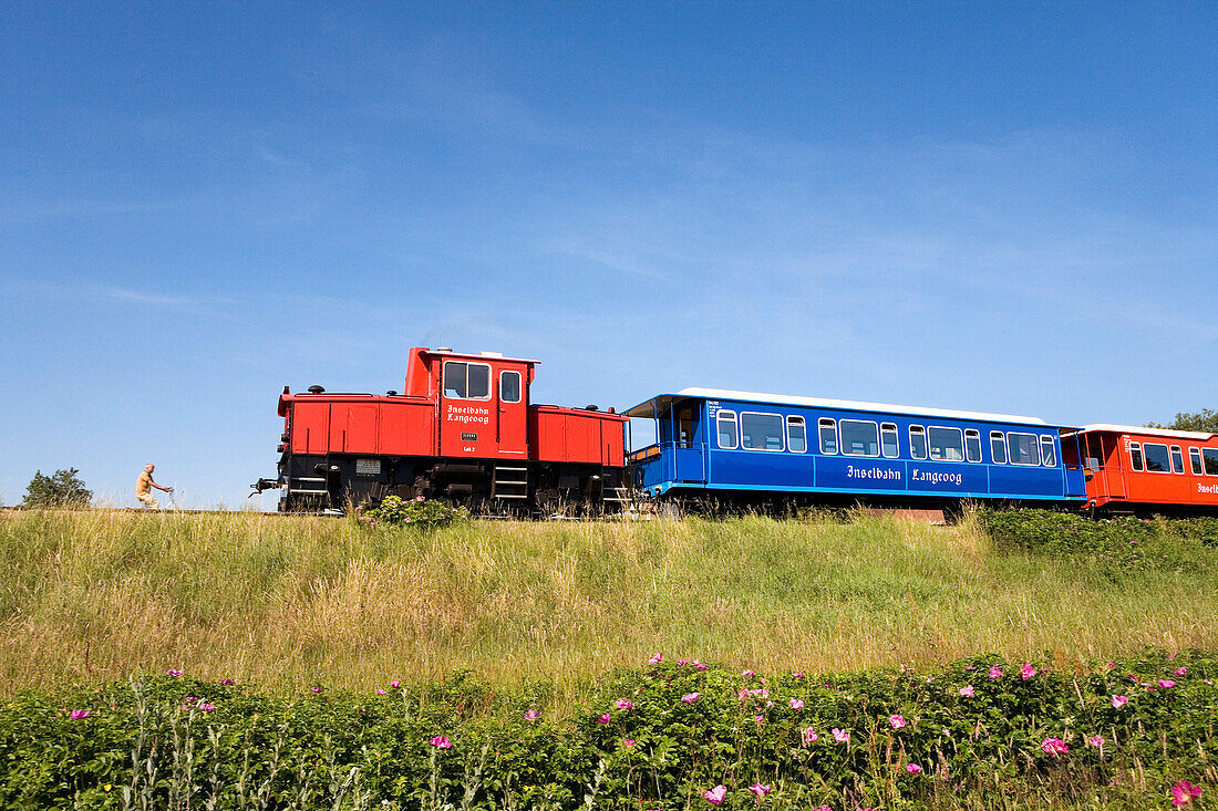 Inselbahn Langeoog, Ostfriesische Inseln, Niedersachsen, Deutschland