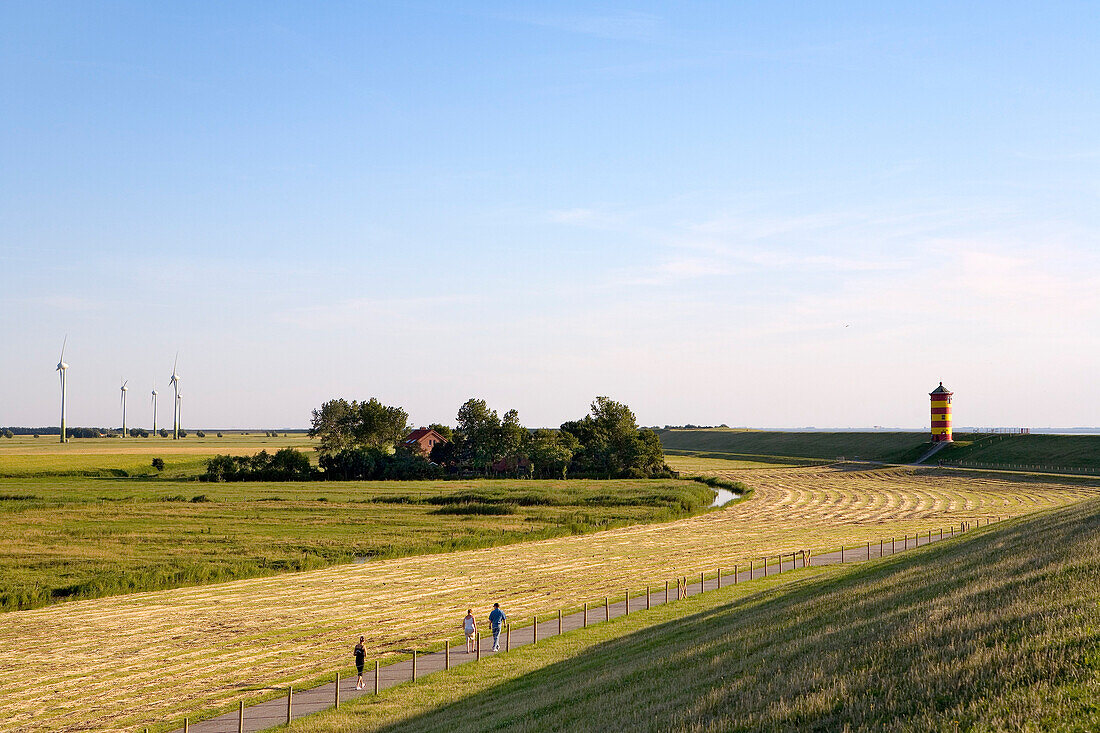 Pilsumer Leuchtturm, Pilsum, Krummhörn, Ostfriesland, Niedersachsen, Deutschland