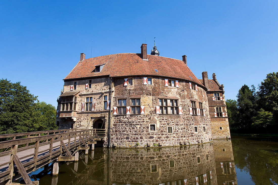 Wasserburg Vischering, Lüdinghausen, Münsterland, Nordrhein-Westfalen, Deutschland