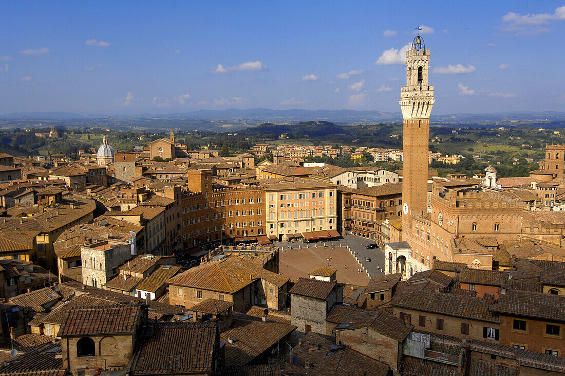 Piazza del Campo, Siena, Toskana, Italien