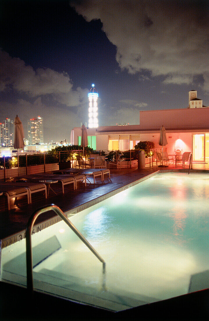 Swimming Pool, Spa Bereich, THE HOTEL, South Beach, Miami, Florida, USA