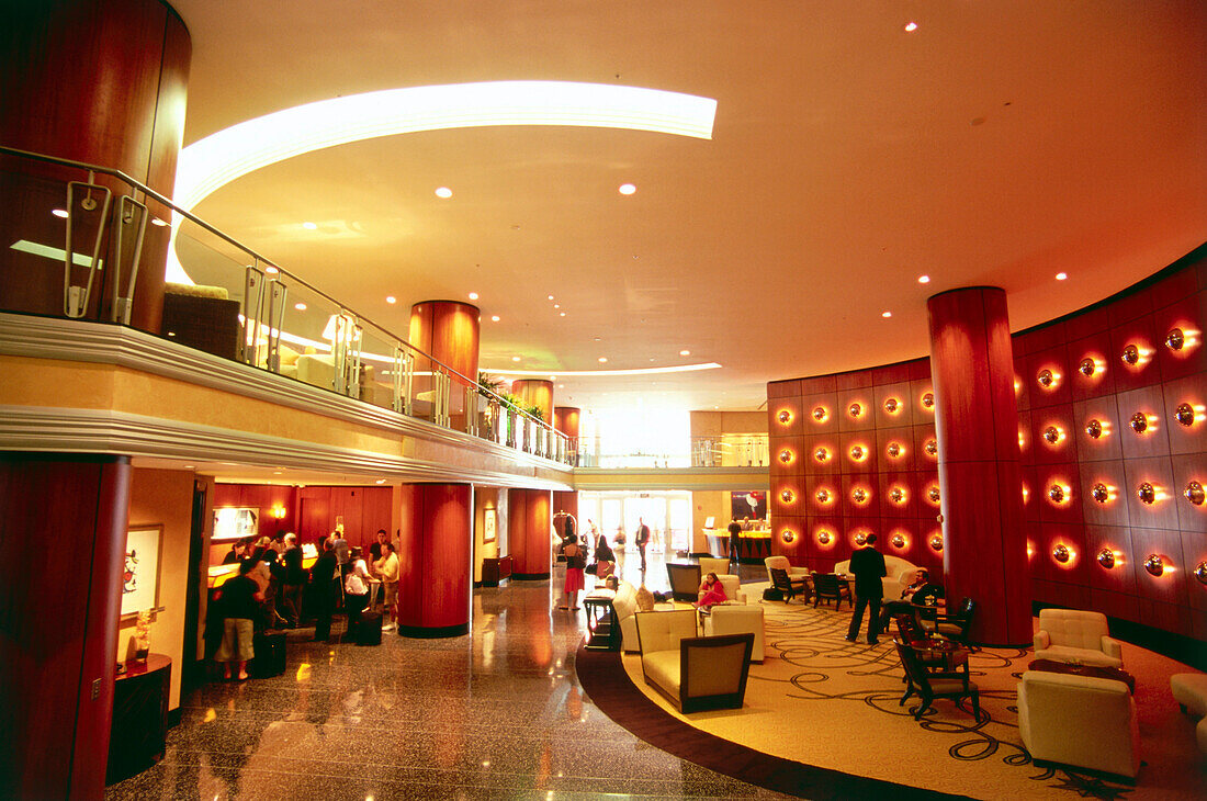Lobby hall at Hotel Ritz Carlton, South Beach, Miami, Florida, USA