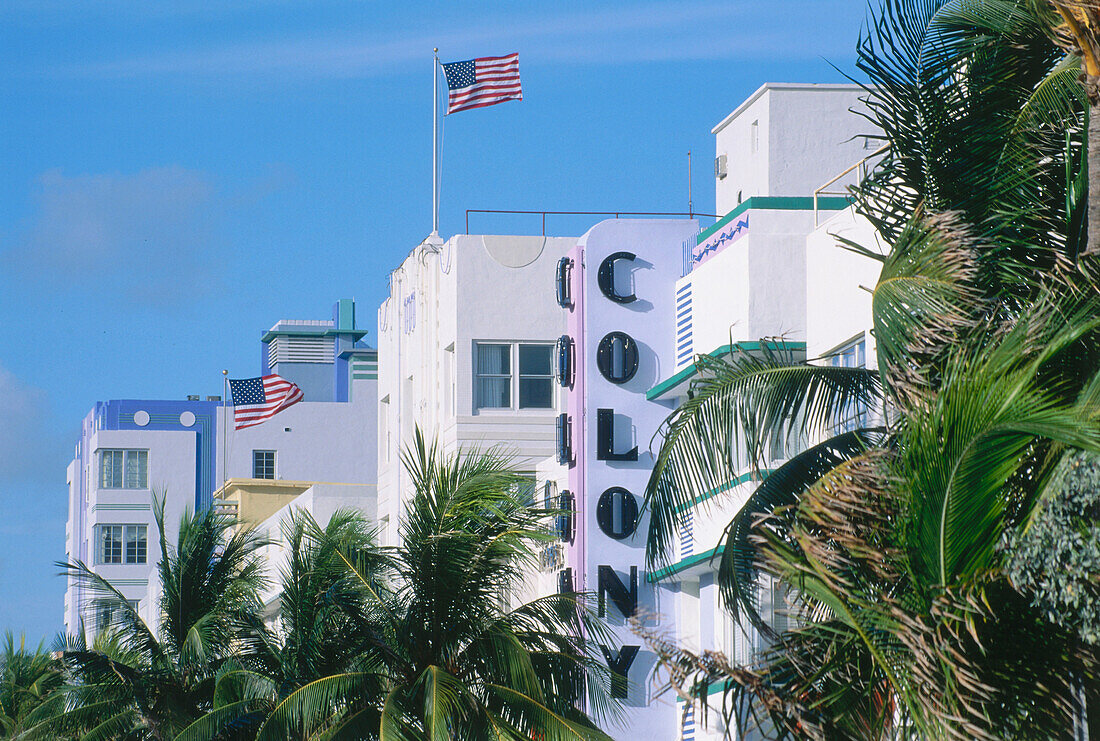 Colony Hotel, Ocean Drive, South Beach, Miami, Florida, USA