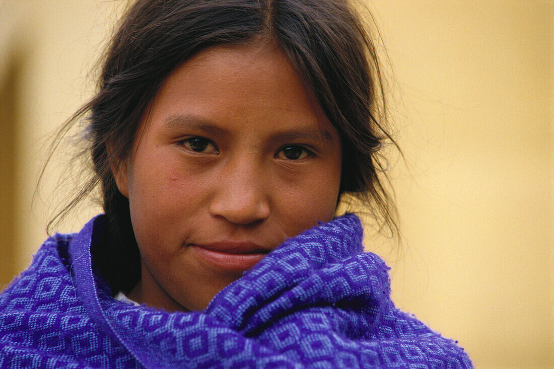 Portrait of a Mexican girl, Mexico, Central America, America