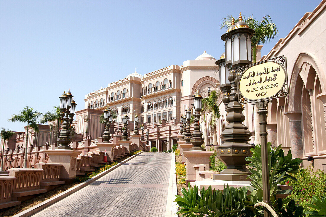 Das Emirates Palace Hotel in Abu Dhabi, Vereinigte Arabische Emirate, VAE