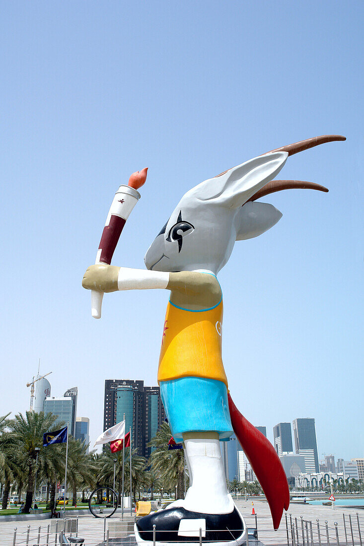 Orry, a mascot for the Asian Games, Doha, Qatar