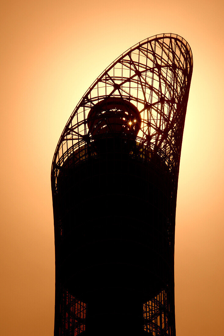 Sports City Tower at sunset, Doha, Qatar