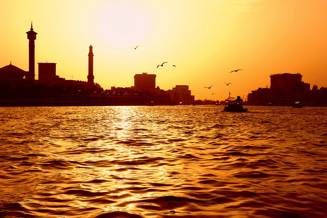 Dubai Creek and skyline, United Arab Emirates, UAE