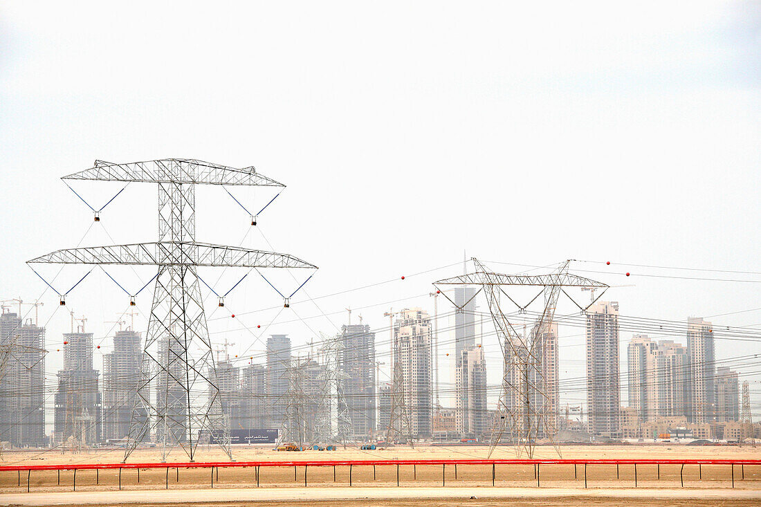 Power Supply Lines, Dubai, United Arab Emirates, UAE
