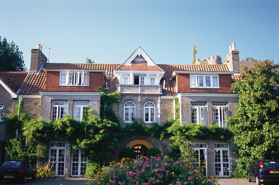 Aussenaufnahme von Hotel Longuevelle Manor, Uebernachtung, Jersey, Kanalinseln, Großbritannien