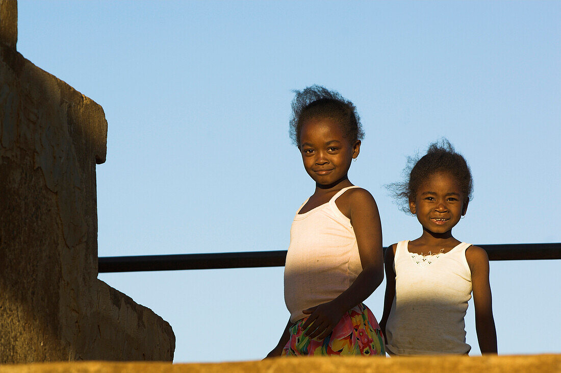 Two local girls, Madagascar, Africa