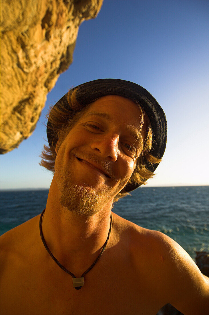 Close up of a man, Tourist, Madagascar, Africa