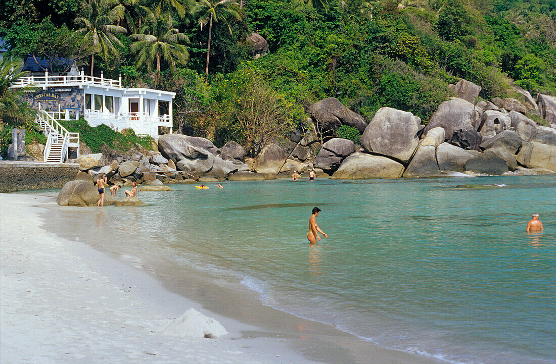 Silver Beach (Ao Thong Takhian) is just north of Lamai on the east coast of Koh Samui, Thailand