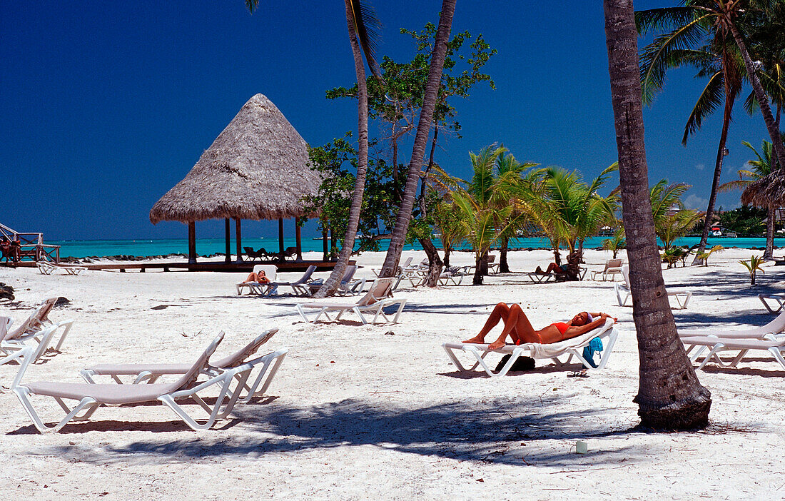 Sandstrand, Punta Cana, Karibik, Dominikanische Republik