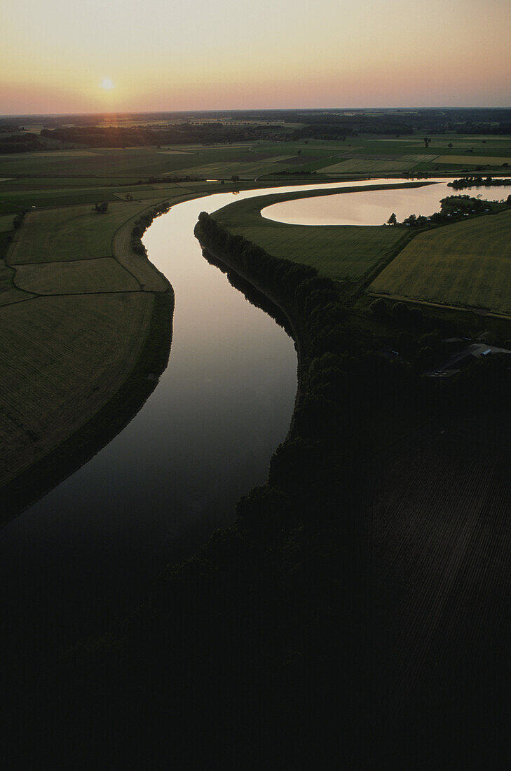 Loops of Leine River, Hanover, Germany