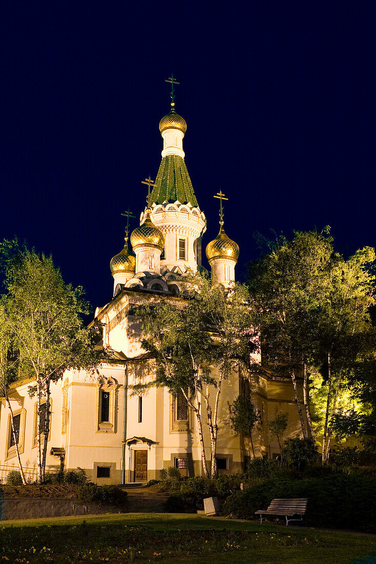 Russian church, city center, Sofia, Bulgaria