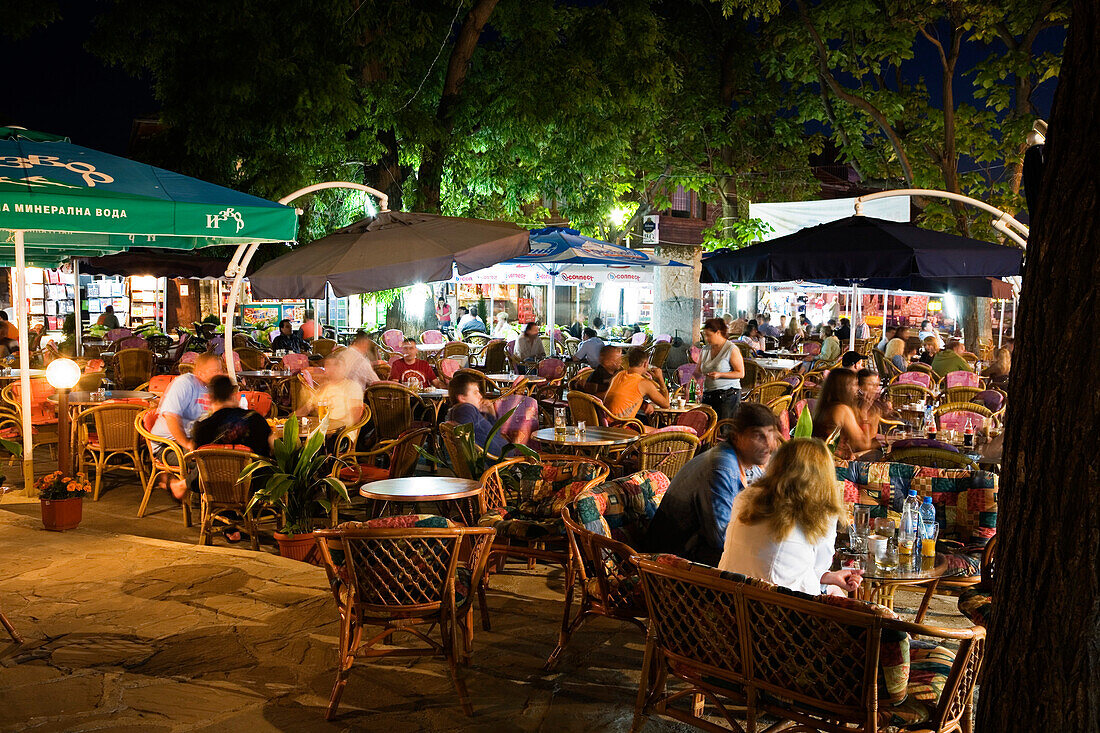 Restaurant, Café, Museumsstadt Nessebar, Schwarzmeerküste, Bulgarien