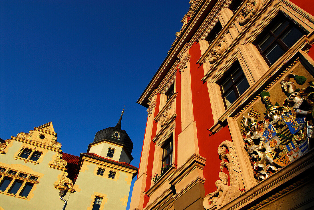 Rathaus im Sonnenuntergang, Gotha, Thüringen, Deutschland