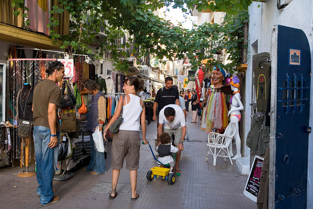 Shopping, Old Town, Eivissa, Ibiza, Balearic Islands, Spain