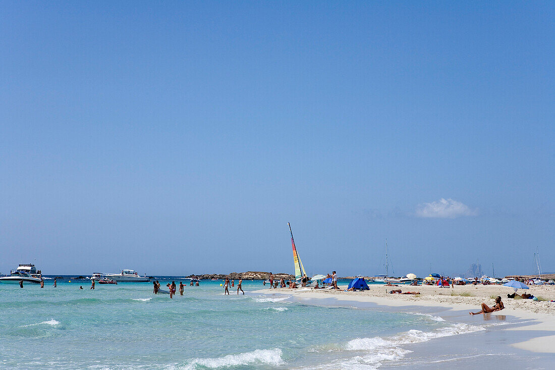 Strand, S Espalmador, Formentera, Balearen, Spanien