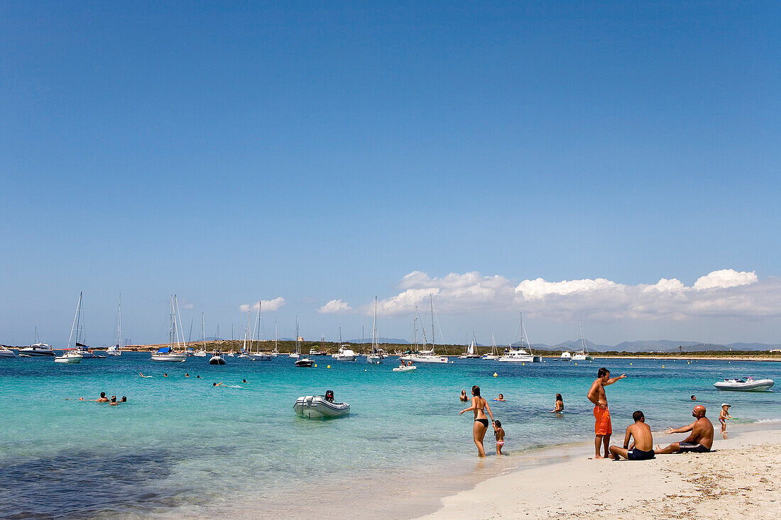 Beach, S Espalmador, Formentera, Balearic Islands, Spain