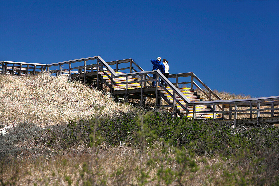 Tourists at Crane Beach, Essex, Massachusetts, USA