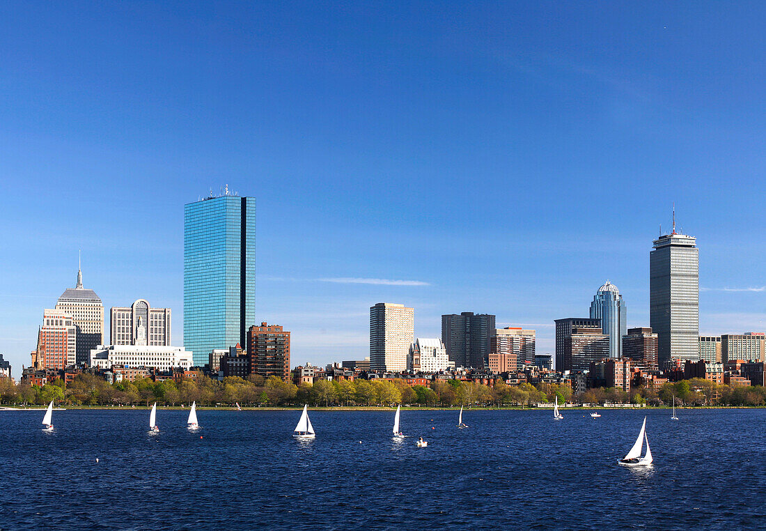 Back Bay and the Charles River, Boston, Massachusetts, USA