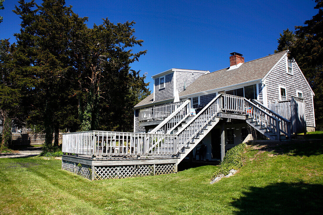 Ein Haus bei Nauset Bay, Orleans, Cape Cod, Massachusetts, USA