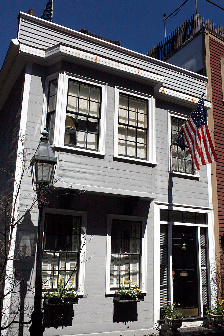 A house in Historic Beacon Hill, Boston, Massachusetts, USA