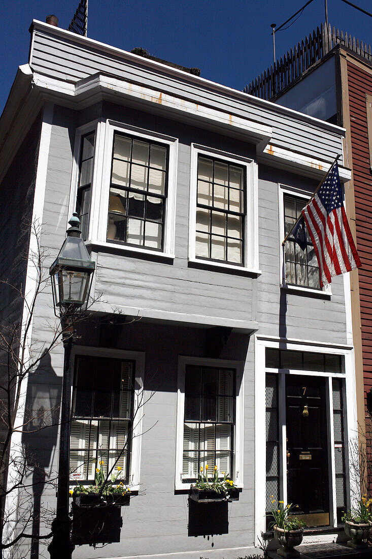 Ein Haus in Historic Beacon Hill, Boston, Massachusetts, USA