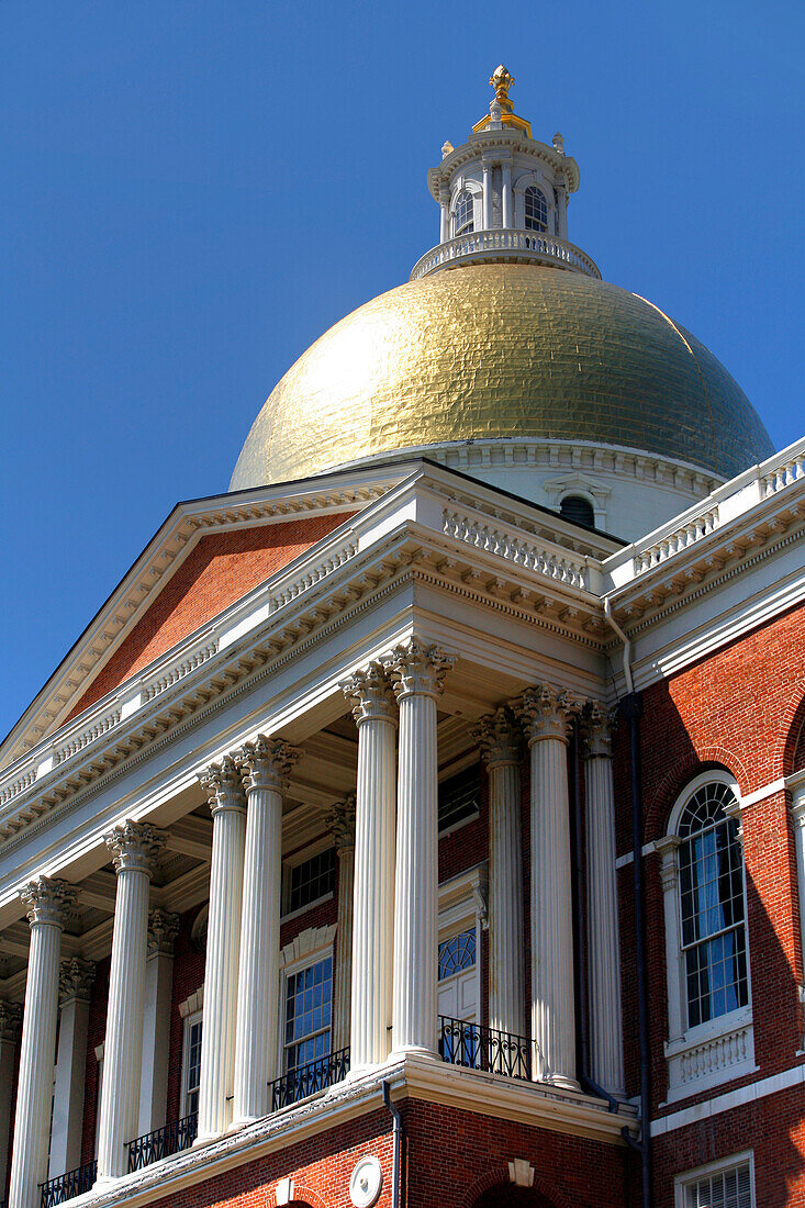 Dome of the city hall, State House, Boston, Massachusetts, USA