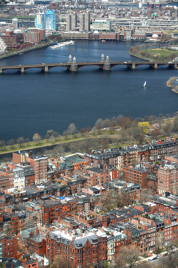 Back Bay and the Charles River, Boston, Massachusetts, United States (USA)
