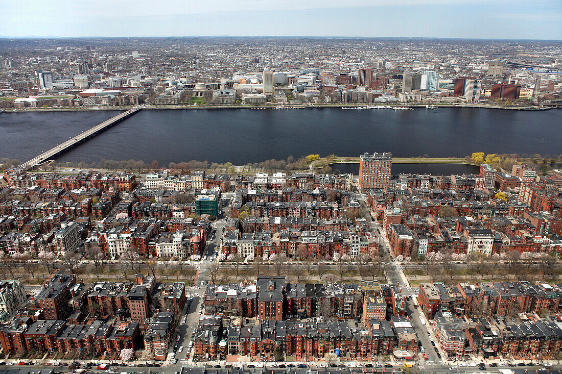 Back Bay and the Charles River, Boston, Massachusetts, United States (USA)