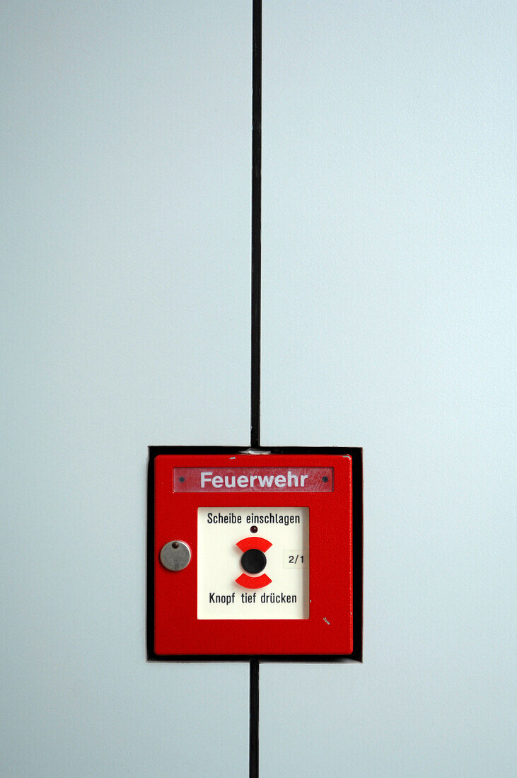 Fire alarm, Museum for Modern Art, Frankfurt, Hesse, Germany